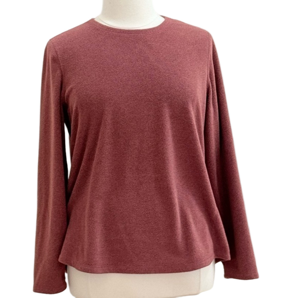 Tek Gear Women's Long Sleeve Fleece Top - Dusty Rose